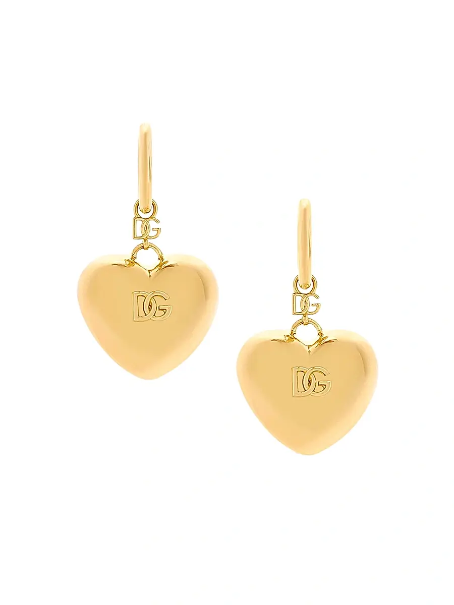 Women's Goldtone Heart Drop Earrings - Gold Women's Goldtone Heart Drop Earrings - Gold
