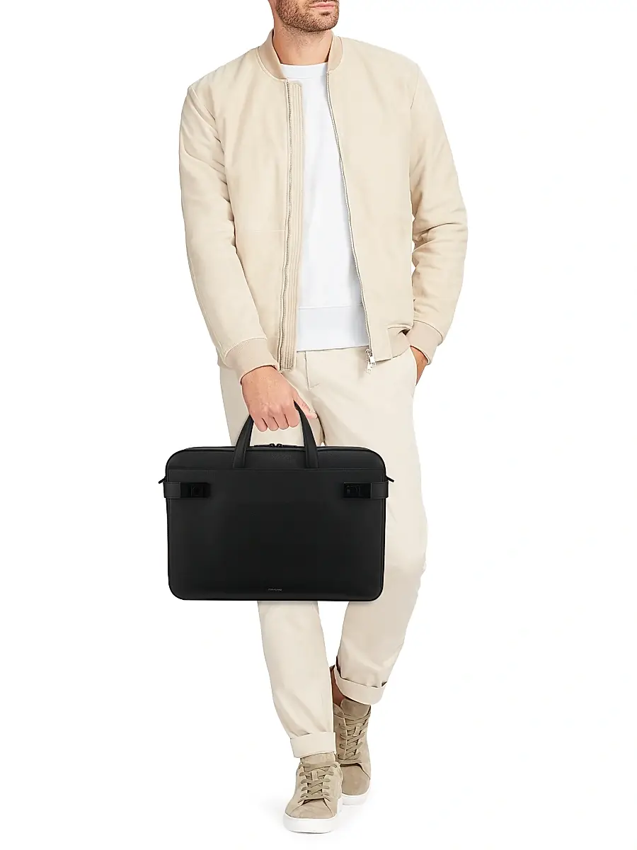 FERRAGAMO Men's Twins Leather Shoulder Bag - Nero | Thumbnail 2 FERRAGAMO Men's Twins Leather Shoulder Bag - Nero | Thumbnail 2