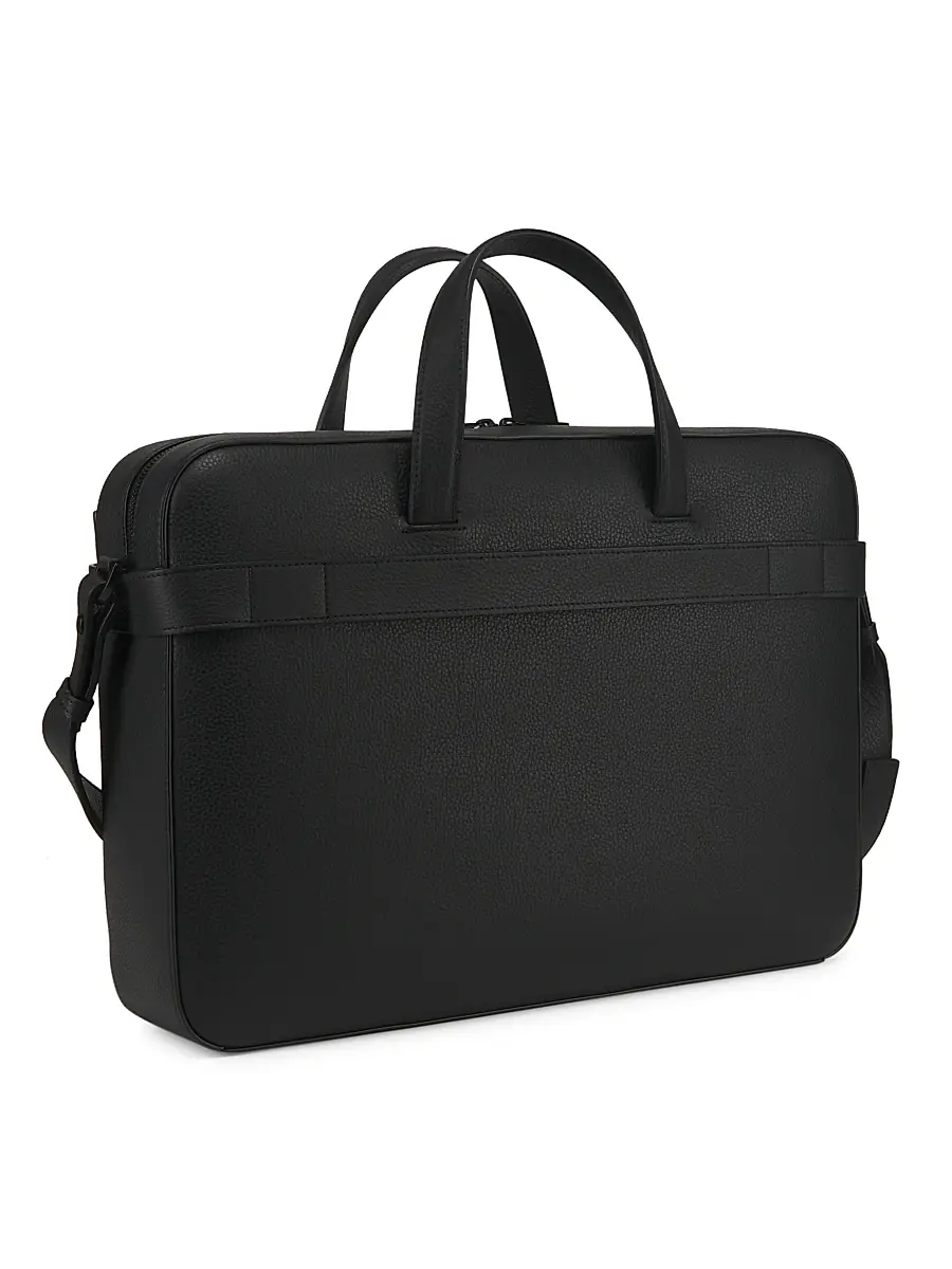 FERRAGAMO Men's Twins Leather Shoulder Bag - Nero | Thumbnail 4 FERRAGAMO Men's Twins Leather Shoulder Bag - Nero | Thumbnail 4