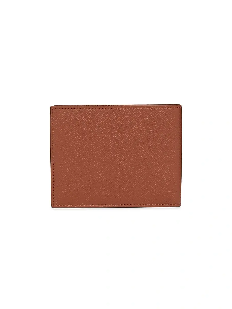 FERRAGAMO Men's Micro Leather Bi-Fold Wallet - New Cognac Nero | Thumbnail 3 FERRAGAMO Men's Micro Leather Bi-Fold Wallet - New Cognac Nero | Thumbnail 3