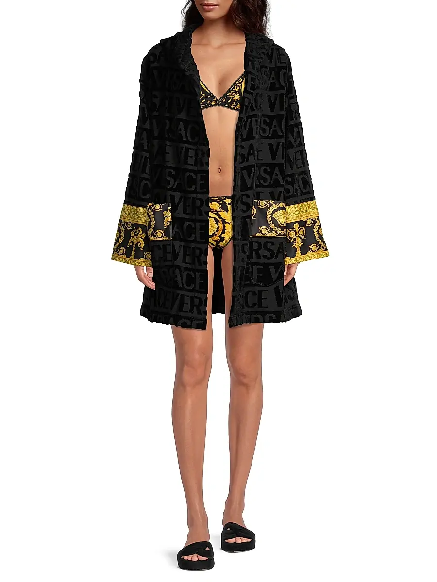 Versace Women's Monogram Bathrobe | Thumbnail 2 Versace Women's Monogram Bathrobe | Thumbnail 2