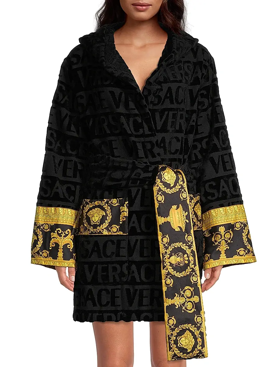 Versace Women's Monogram Bathrobe | Thumbnail 3 Versace Women's Monogram Bathrobe | Thumbnail 3