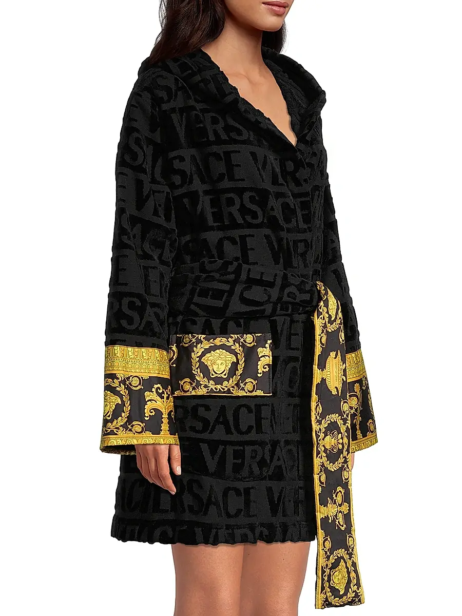 Versace Women's Monogram Bathrobe | Thumbnail 4 Versace Women's Monogram Bathrobe | Thumbnail 4