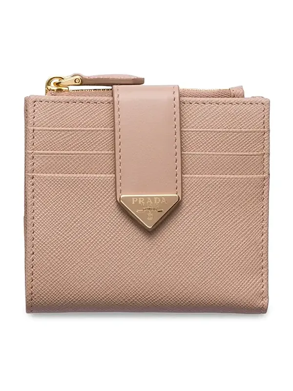 Women's Small Saffiano and Smooth Leather Wallet Women's Small Saffiano and Smooth Leather Wallet