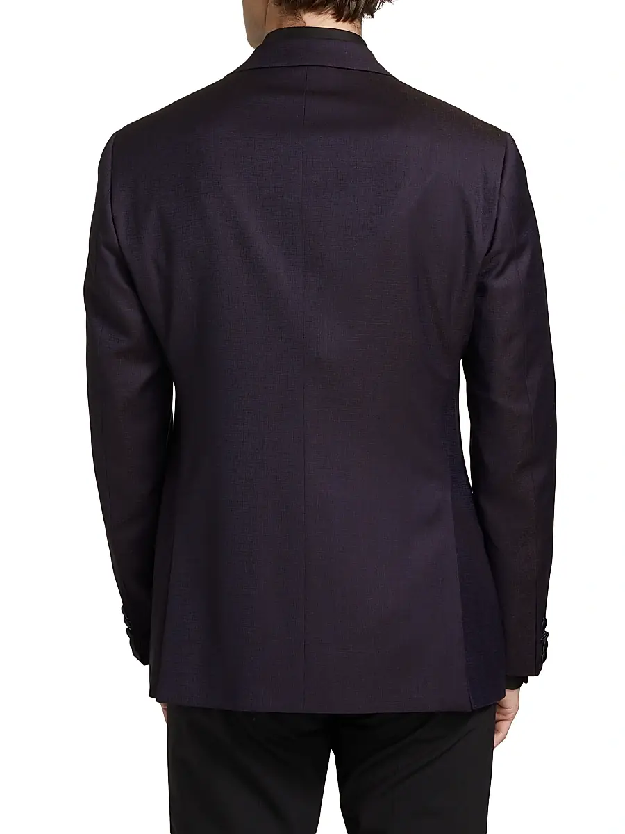 Giorgio Armani Men's Wool One-Button Dinner Jacket | Thumbnail 5 Giorgio Armani Men's Wool One-Button Dinner Jacket | Thumbnail 5
