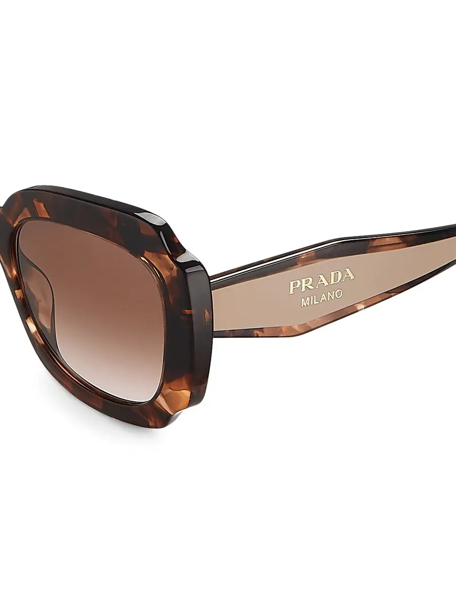 Prada Women's 52MM Square Sunglasses - Havana | Thumbnail 2