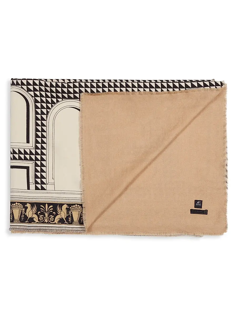 FORNASETTI Facciata Quattrocentesca Throw Blanket | Thumbnail 3 FORNASETTI Facciata Quattrocentesca Throw Blanket | Thumbnail 3