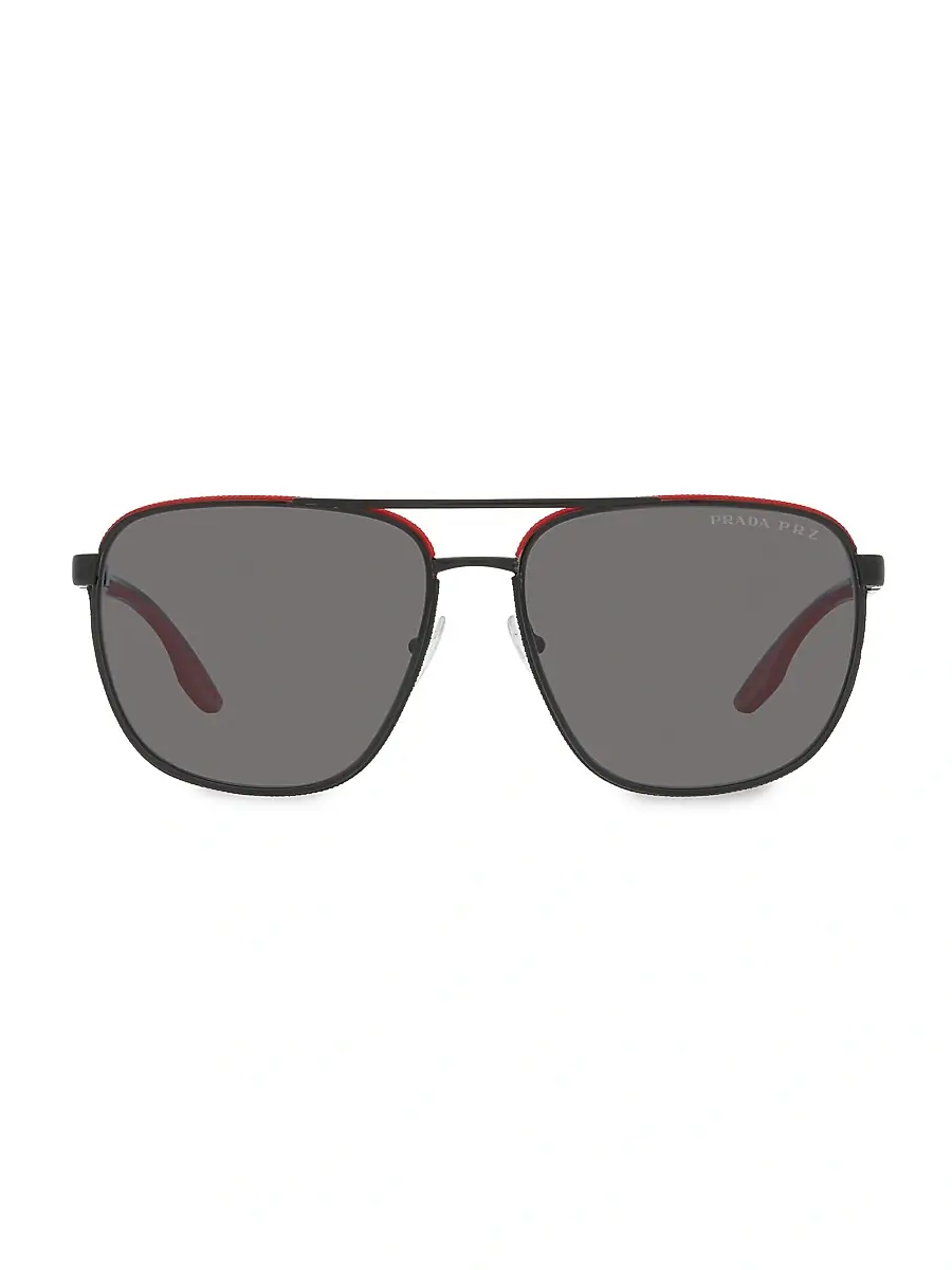 Prada Linea Rossa Men's 62MM Metal Pilot Sunglasses | Thumbnail 2 Prada Linea Rossa Men's 62MM Metal Pilot Sunglasses | Thumbnail 2