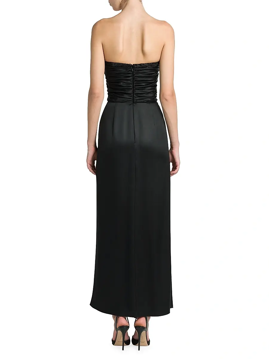 Giorgio Armani Women's Strapless Gathered Silk Gown | Thumbnail 5 Giorgio Armani Women's Strapless Gathered Silk Gown | Thumbnail 5