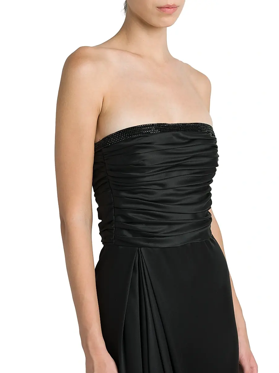 Giorgio Armani Women's Strapless Gathered Silk Gown | Thumbnail 6 Giorgio Armani Women's Strapless Gathered Silk Gown | Thumbnail 6