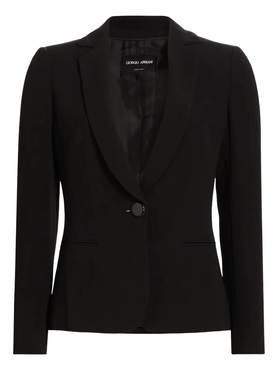 Women's Silk One-Button Blazer