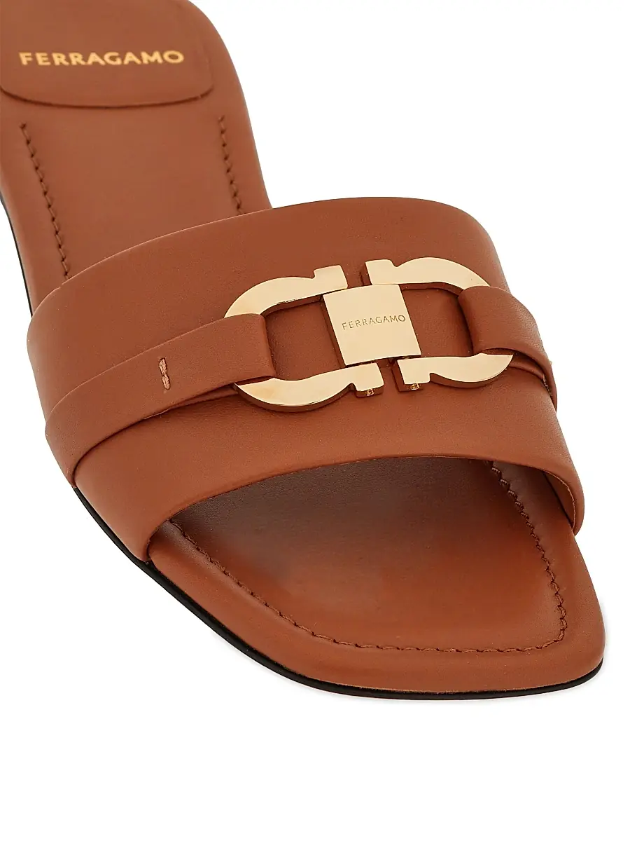 Ferragamo Women's Leah Leather Gancini Sandals | Thumbnail 4 Ferragamo Women's Leah Leather Gancini Sandals | Thumbnail 4