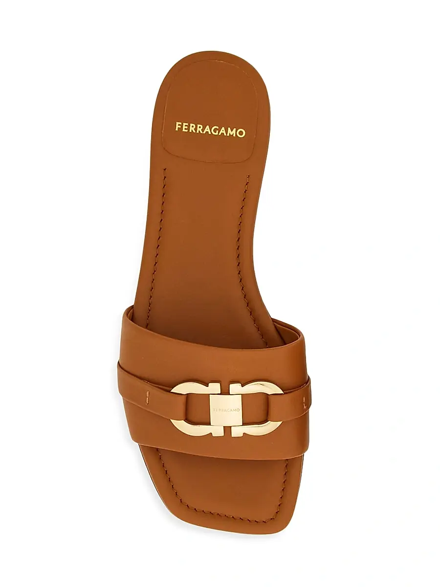 Ferragamo Women's Leah Leather Gancini Sandals | Thumbnail 5 Ferragamo Women's Leah Leather Gancini Sandals | Thumbnail 5