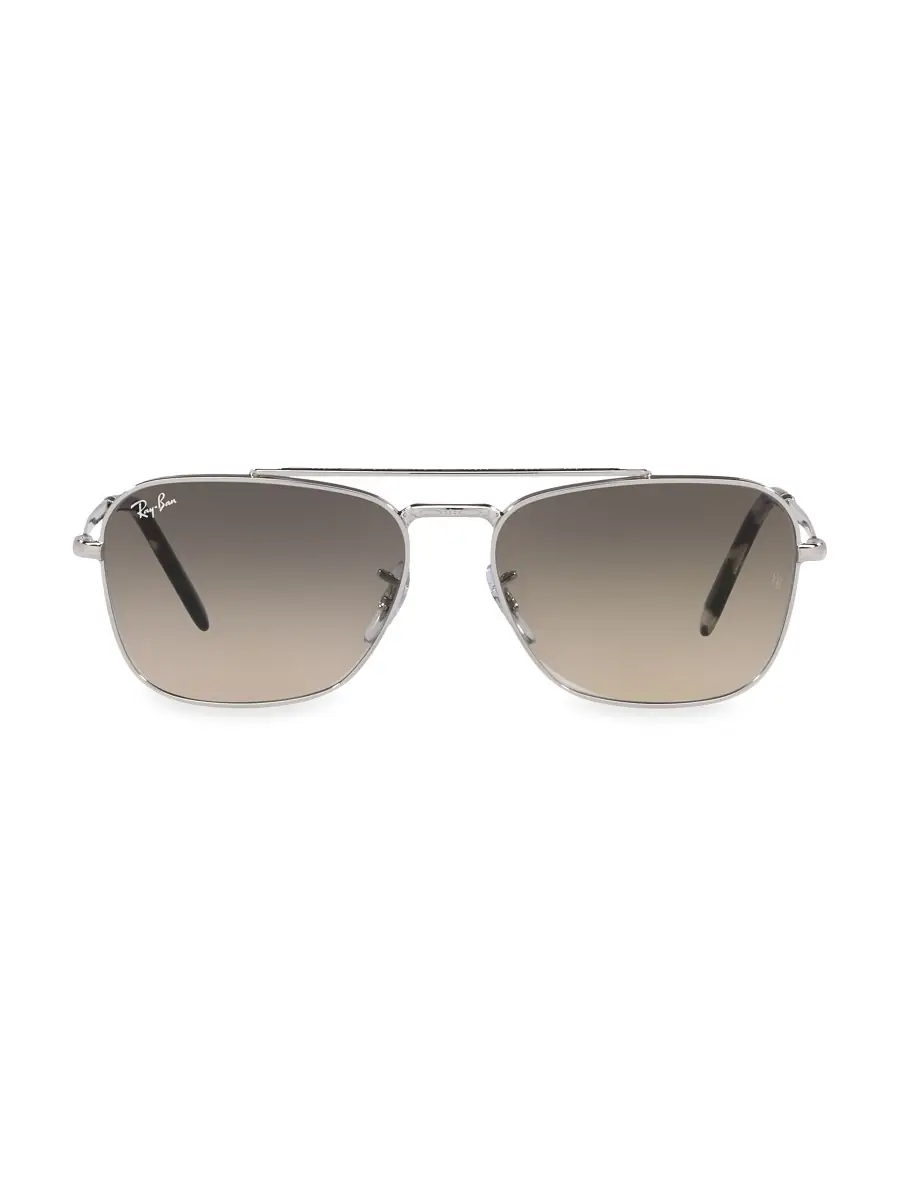 Ray-Ban Men's Italy Rb3636 58MM New Caravan Square Sunglasses - Silver | Thumbnail 6