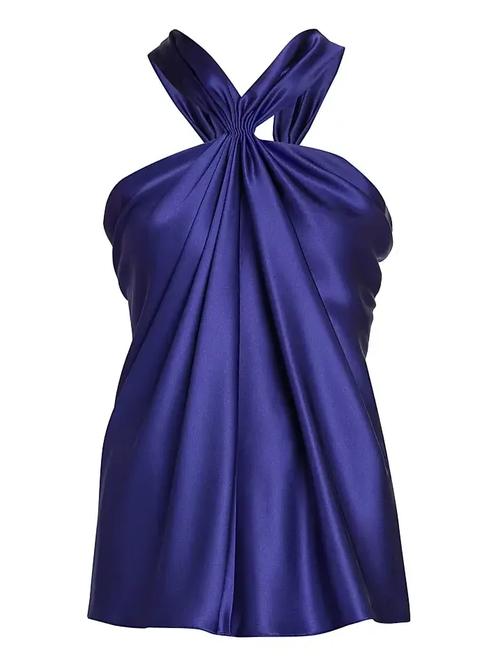 Giorgio Armani Women's Halterneck Silk Blouse