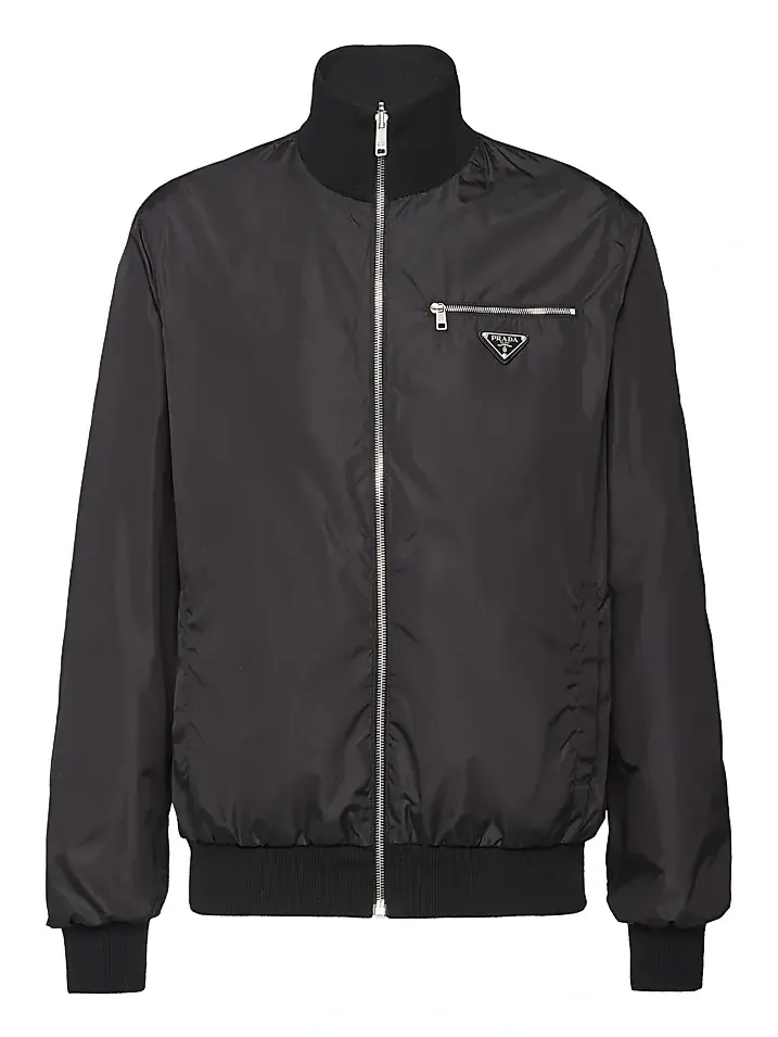 Men's Reversible Wool And Nylon Jacket - Black