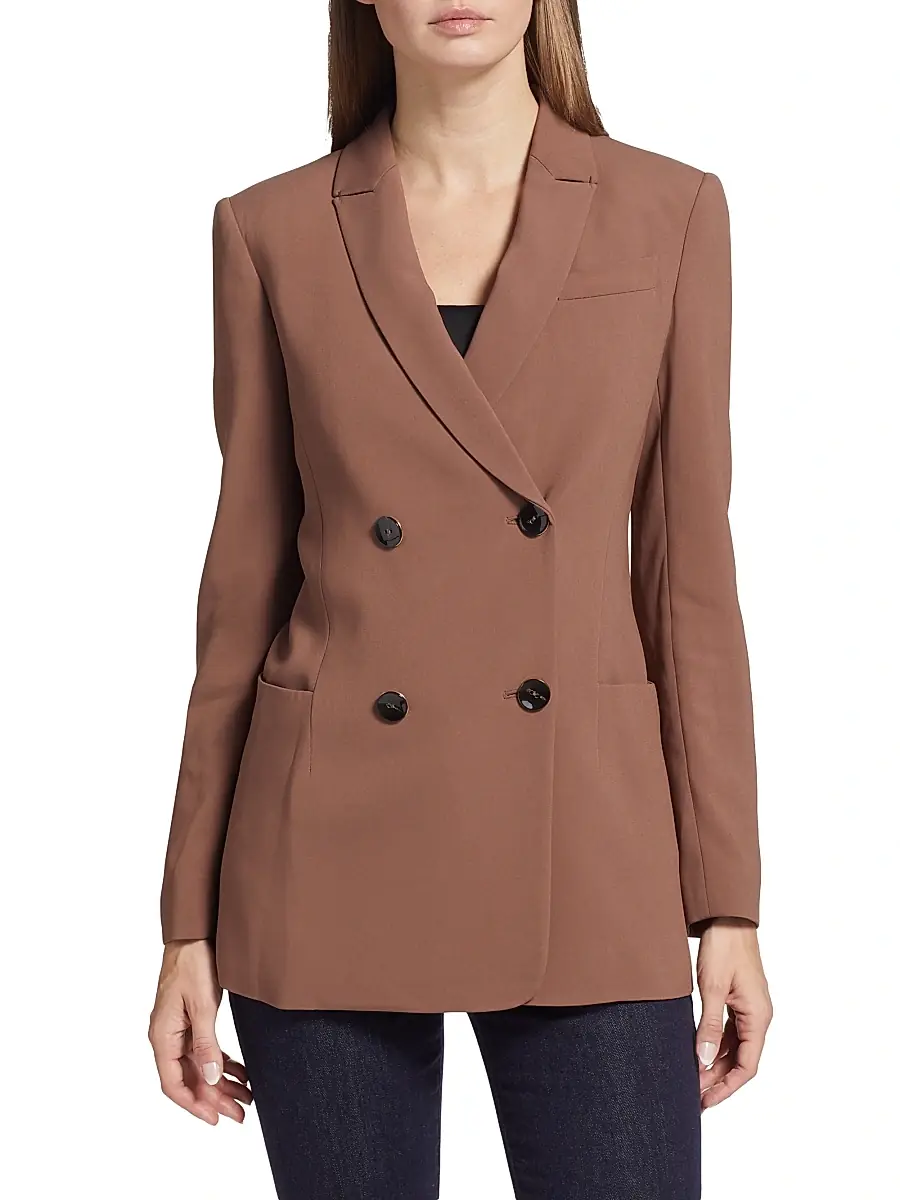 Giorgio Armani Women's Double-Breasted Cady Jacket | Thumbnail 3 Giorgio Armani Women's Double-Breasted Cady Jacket | Thumbnail 3