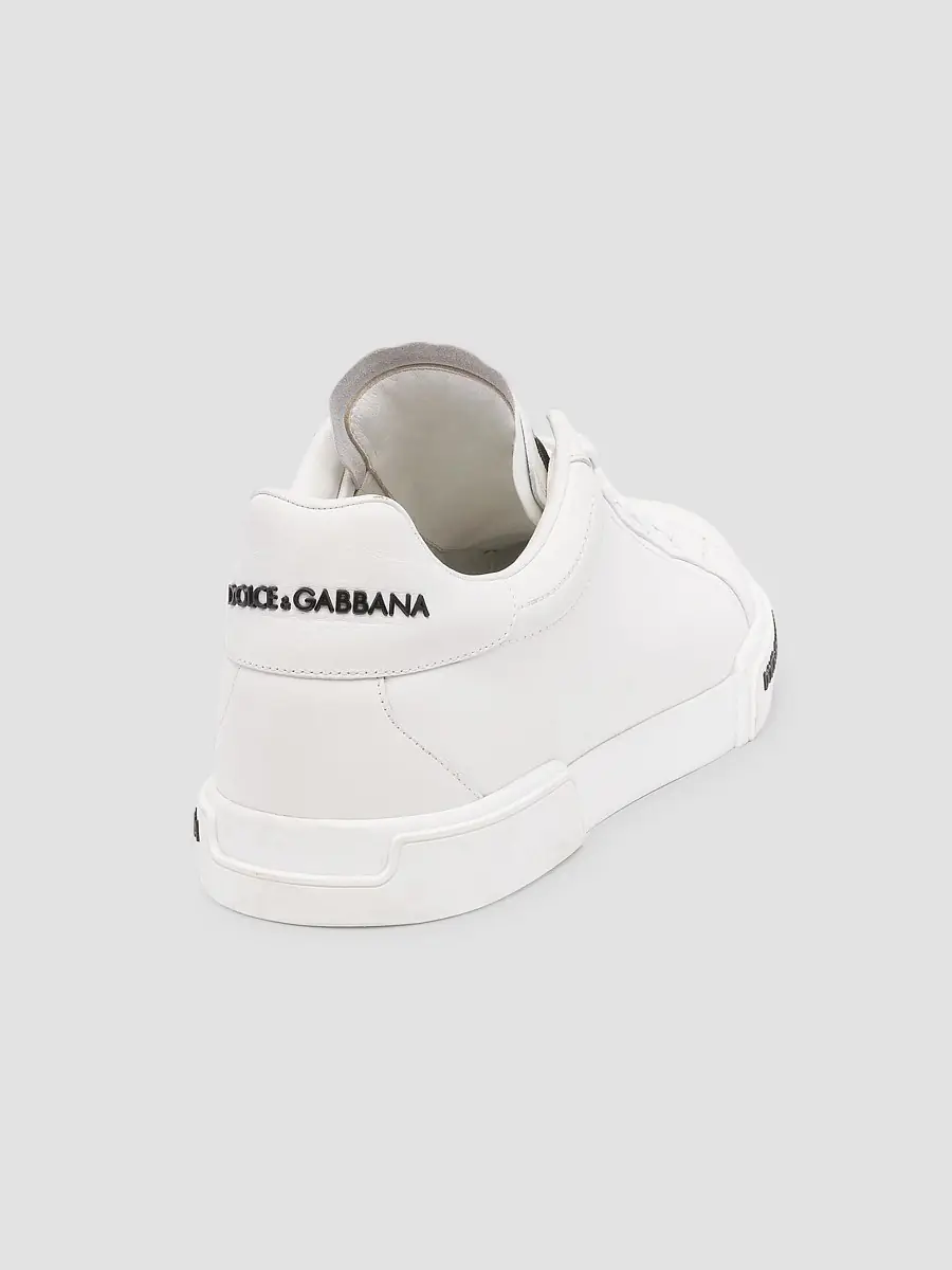 Dolce & Gabbana Men's Portofino Leather Sneakers - Bianco | Thumbnail 2
