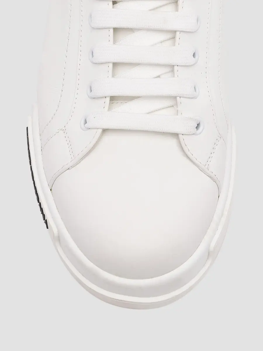 Dolce & Gabbana Men's Portofino Leather Sneakers - Bianco | Thumbnail 3