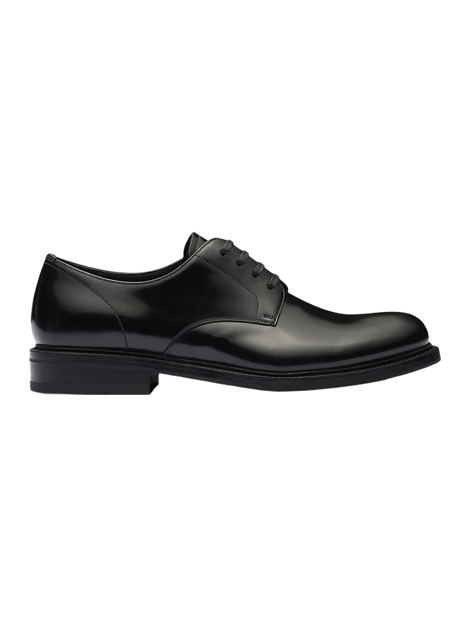 Men's Brushed Leather Lace-Up Shoes