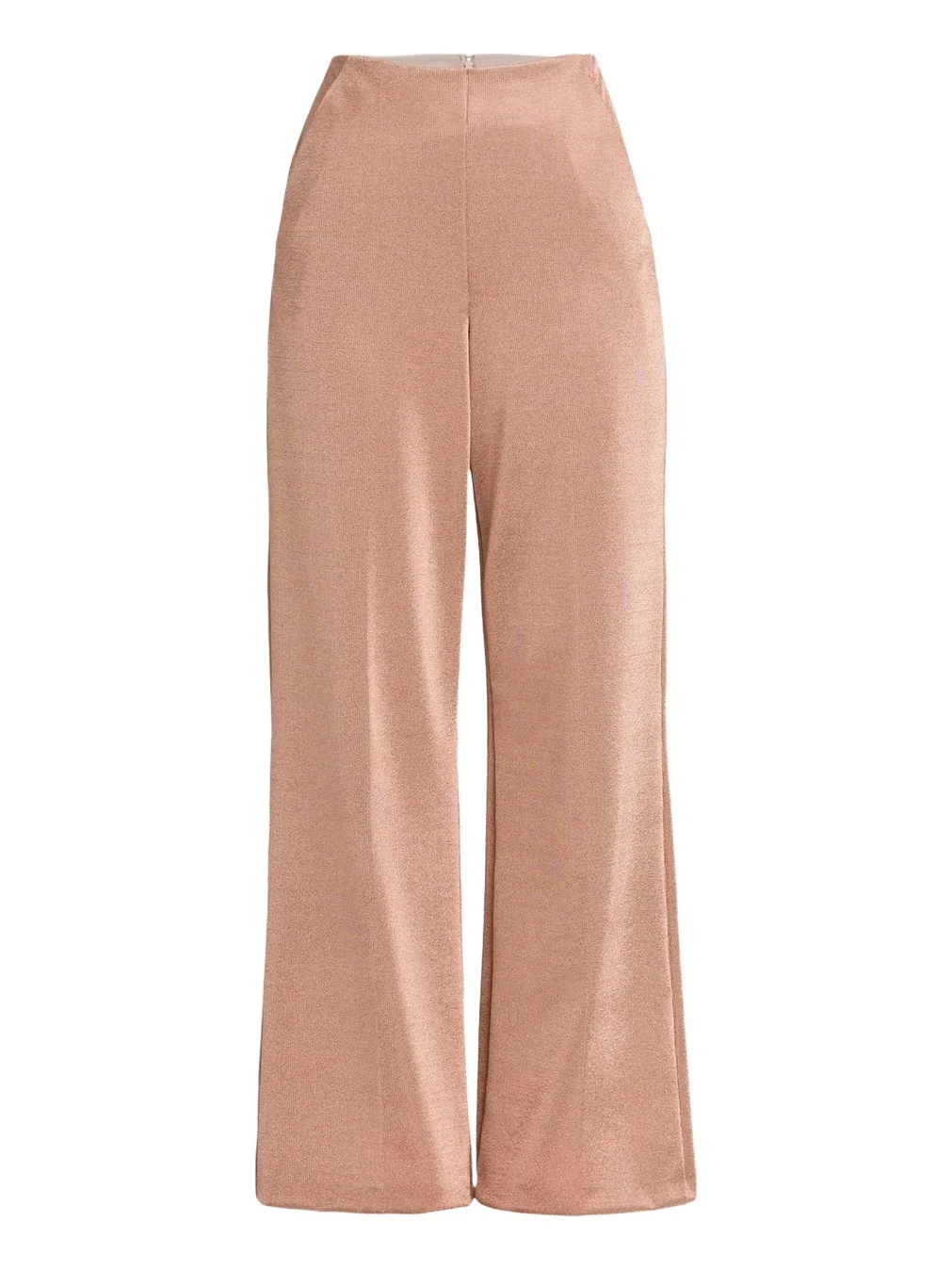 Women's Metallic Bonded Jersey Flare Trousers