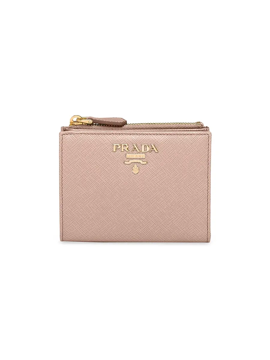 Prada Women's Saffiano Leather Wallet - Pink | Image 1 Prada Women's Saffiano Leather Wallet - Pink | Image 1