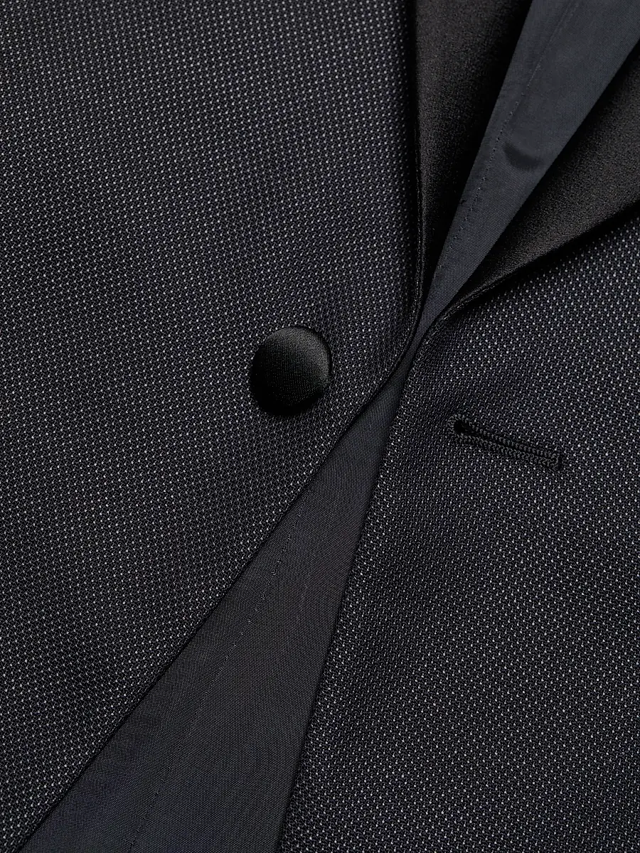 Emporio Armani Men's Textured Wool-Silk Tuxedo - Grey | Thumbnail 7