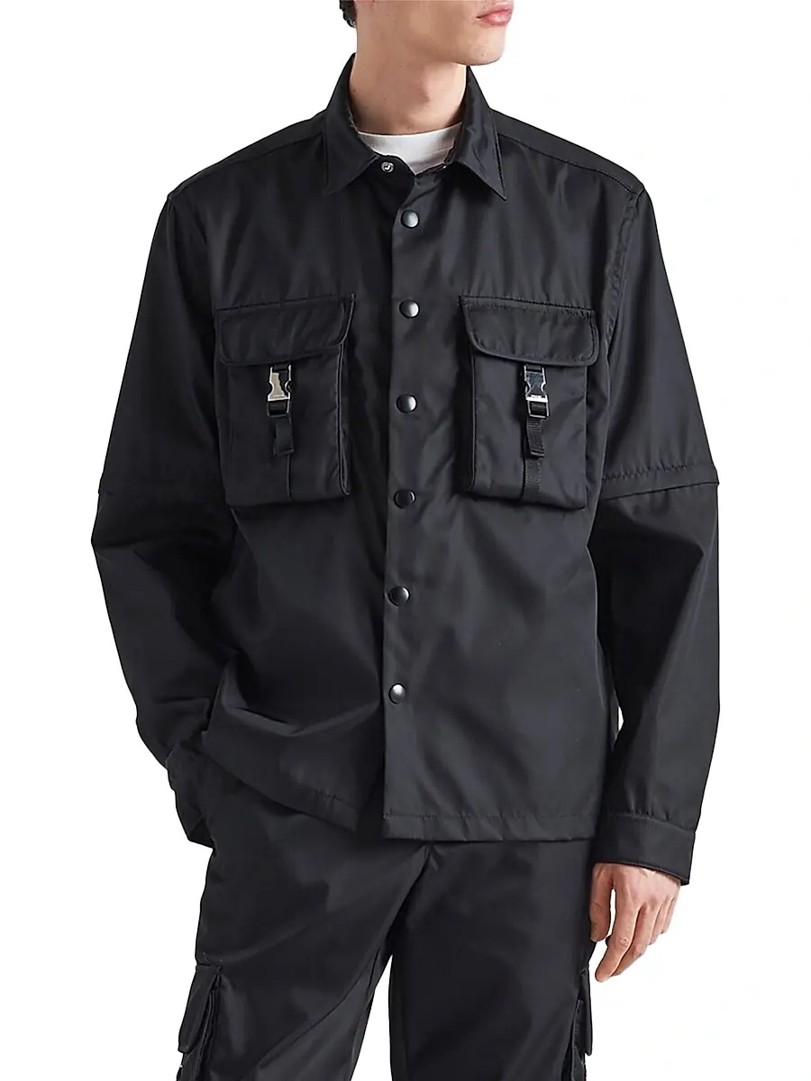 Prada Men's Re-Nylon Shirt | Thumbnail 2 Prada Men's Re-Nylon Shirt | Thumbnail 2