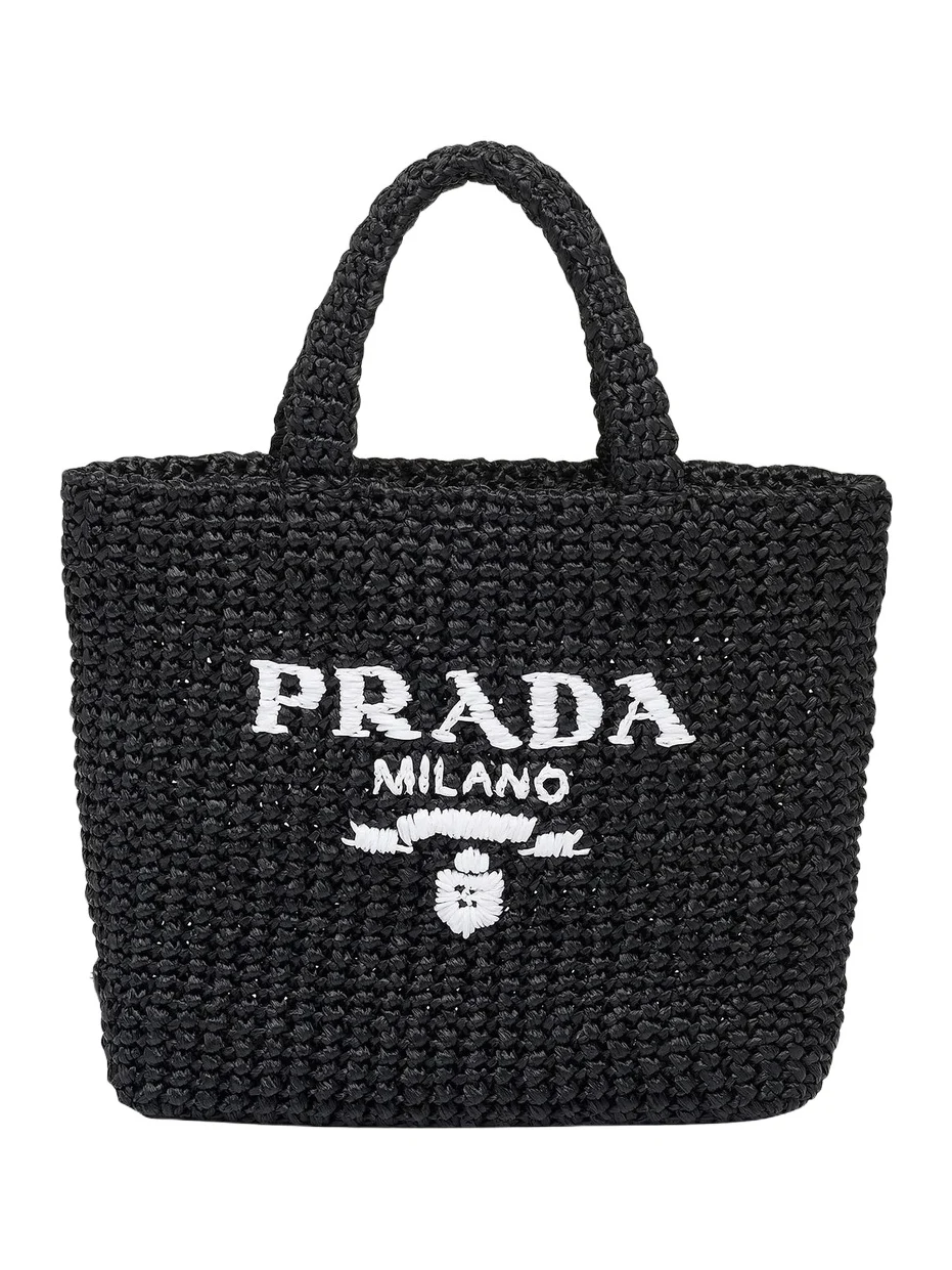 Prada Women's Small Raffia Tote Bag