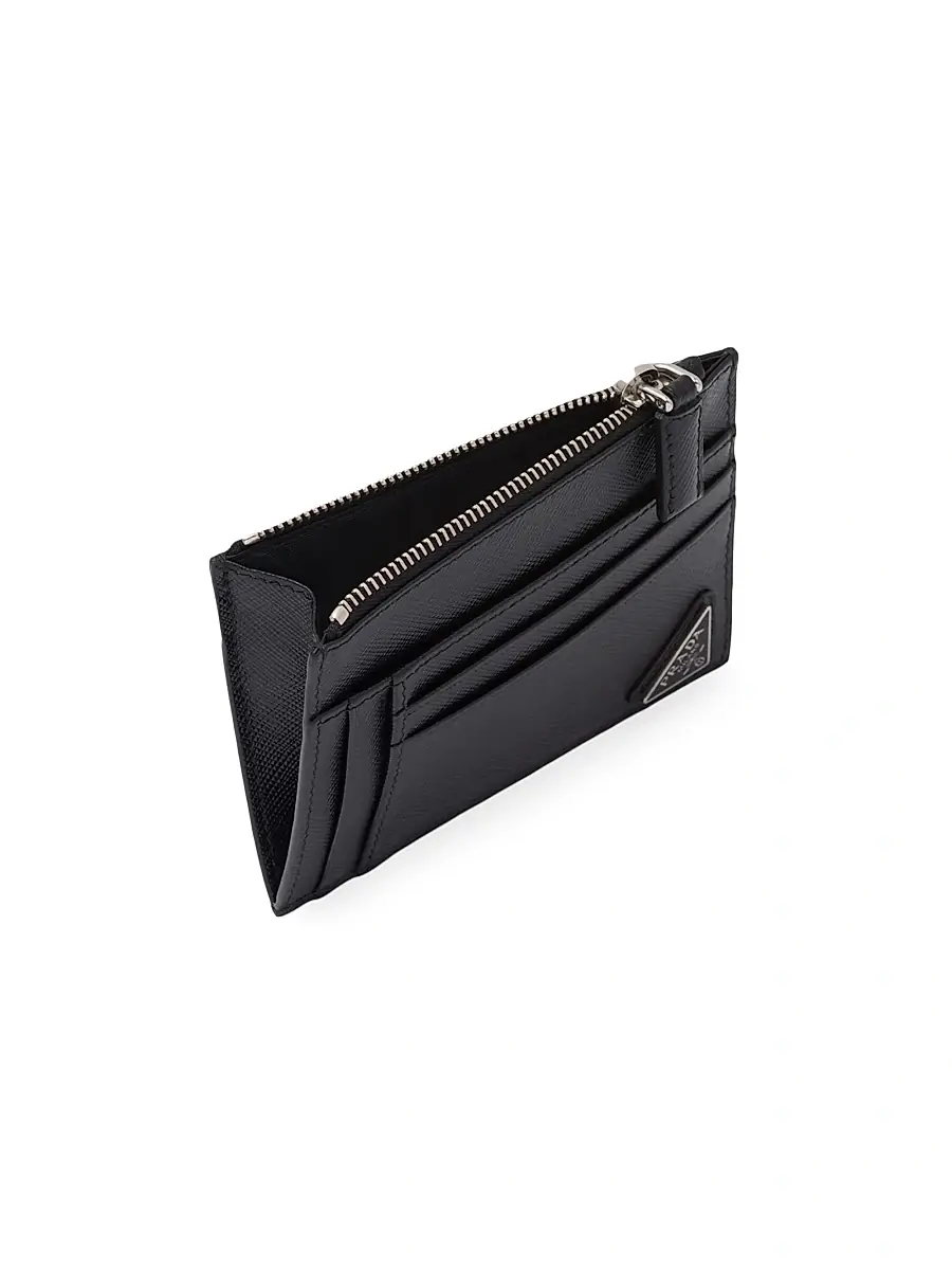 Prada Men's Saffiano Leather Card Holder | Thumbnail 3 Prada Men's Saffiano Leather Card Holder | Thumbnail 3