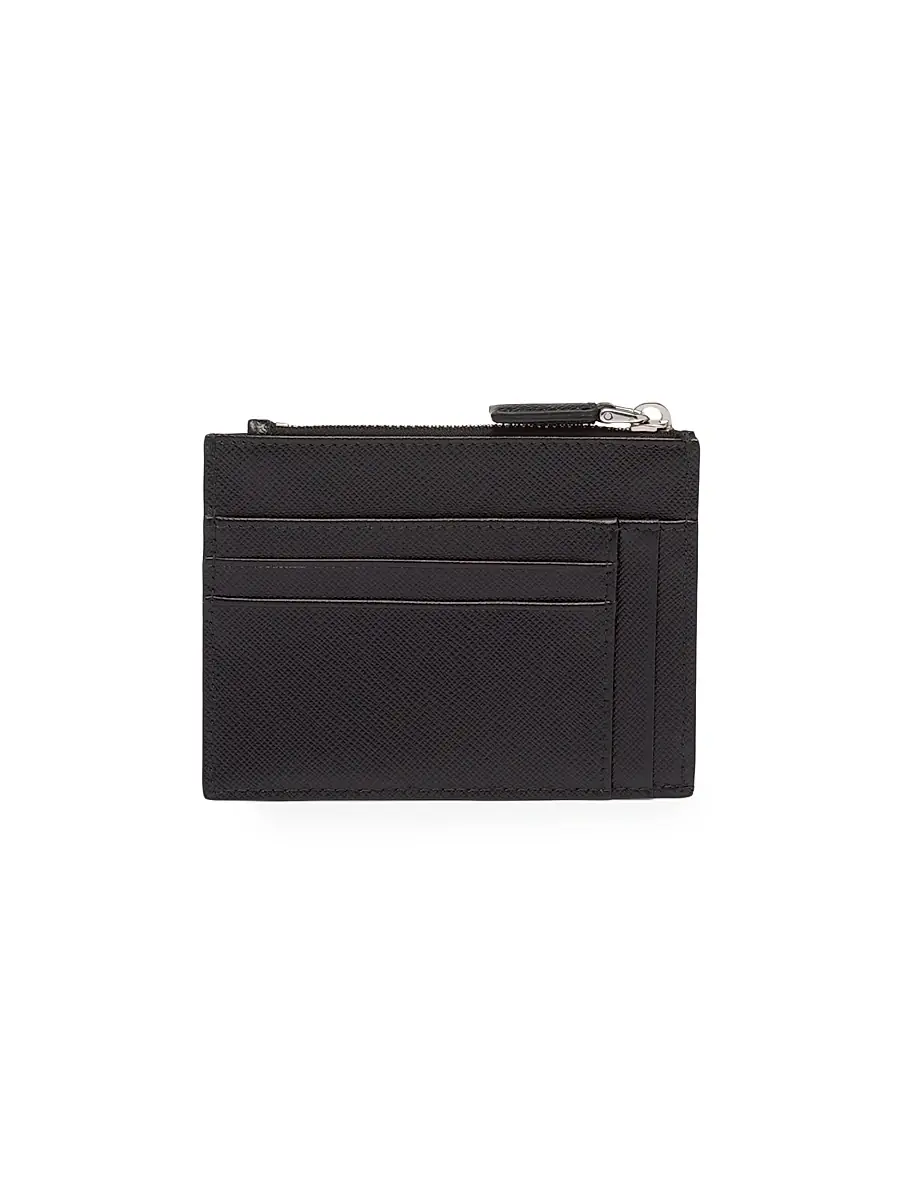 Prada Men's Saffiano Leather Card Holder | Thumbnail 4 Prada Men's Saffiano Leather Card Holder | Thumbnail 4