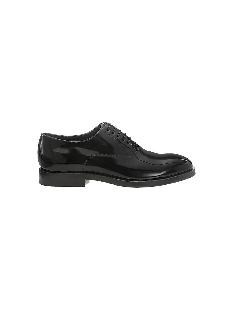 Brunello Cucinelli Men's Patent Leather Tuxedo Shoes | Image 1 Brunello Cucinelli Men's Patent Leather Tuxedo Shoes | Image 1