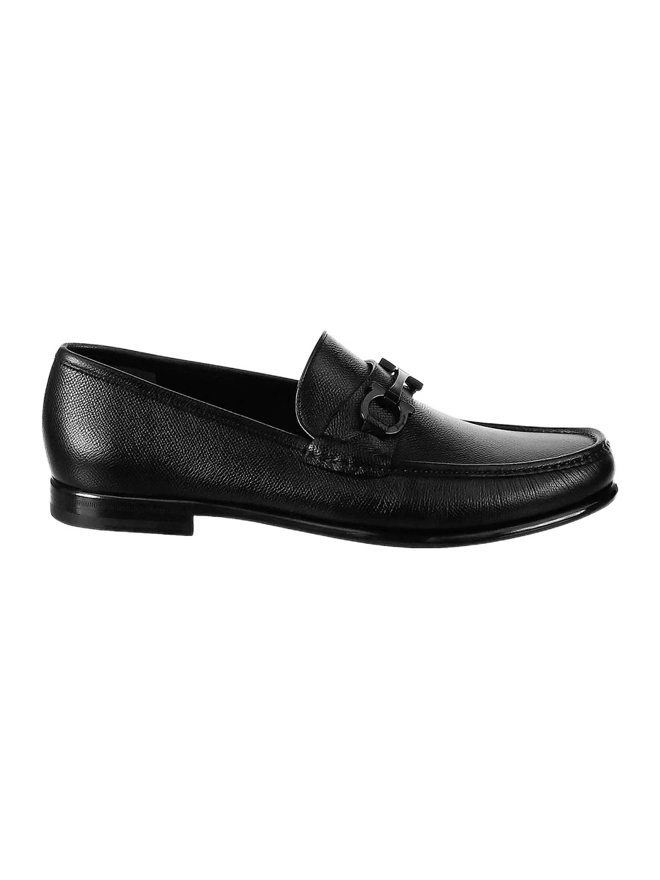 Men's Gancini Crown Bit Leather Loafers