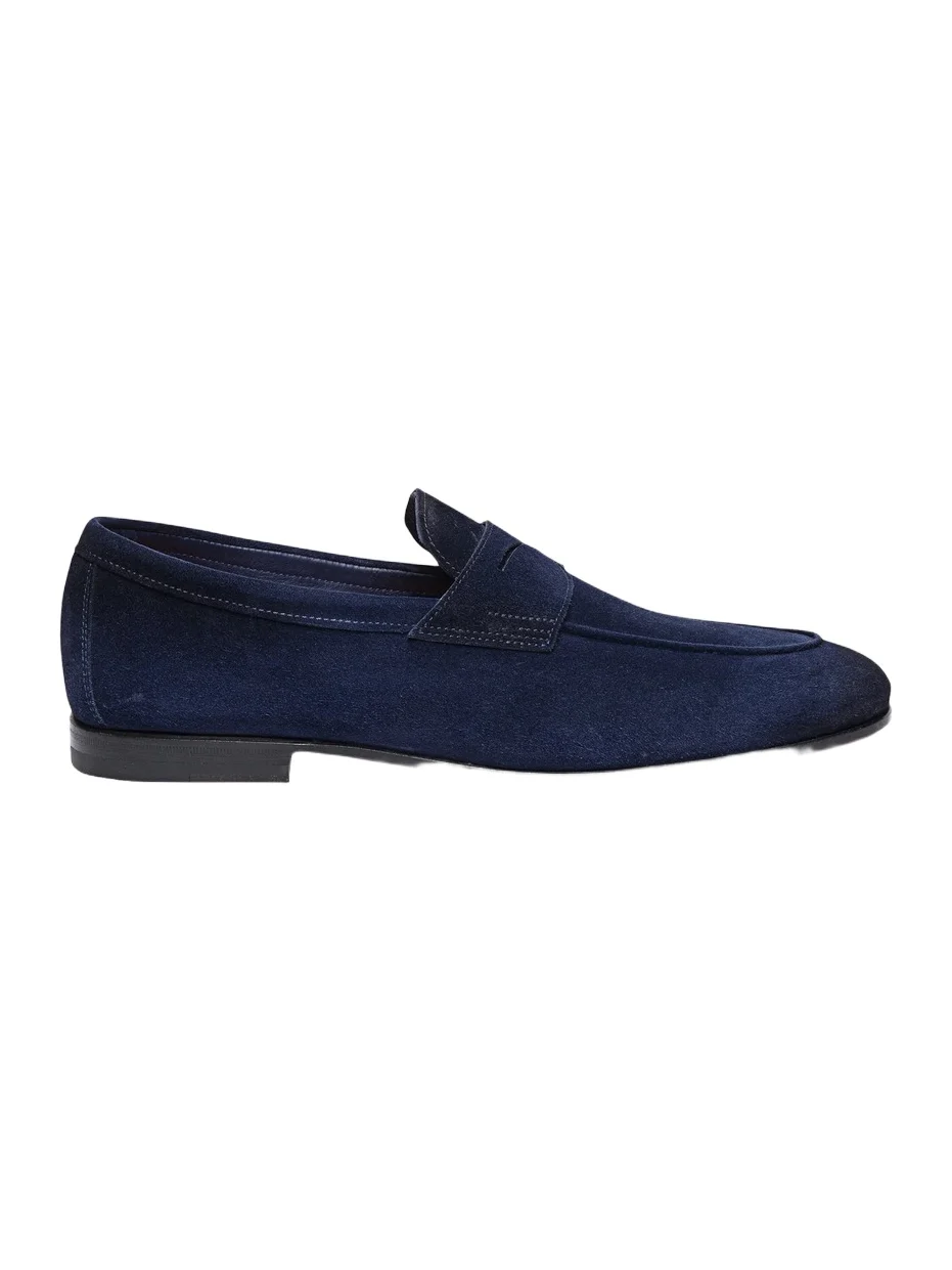 Santoni Men's Carlos Suede Penny Loafers