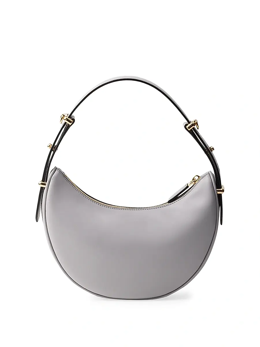 Prada Women's Arqué Leather Shoulder Bag - Grey | Thumbnail 3 Prada Women's Arqué Leather Shoulder Bag - Grey | Thumbnail 3