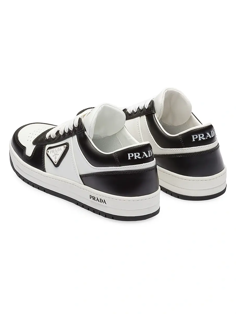 Prada Women's Downtown Perforated Leather Sneakers | Thumbnail 4 Prada Women's Downtown Perforated Leather Sneakers | Thumbnail 4