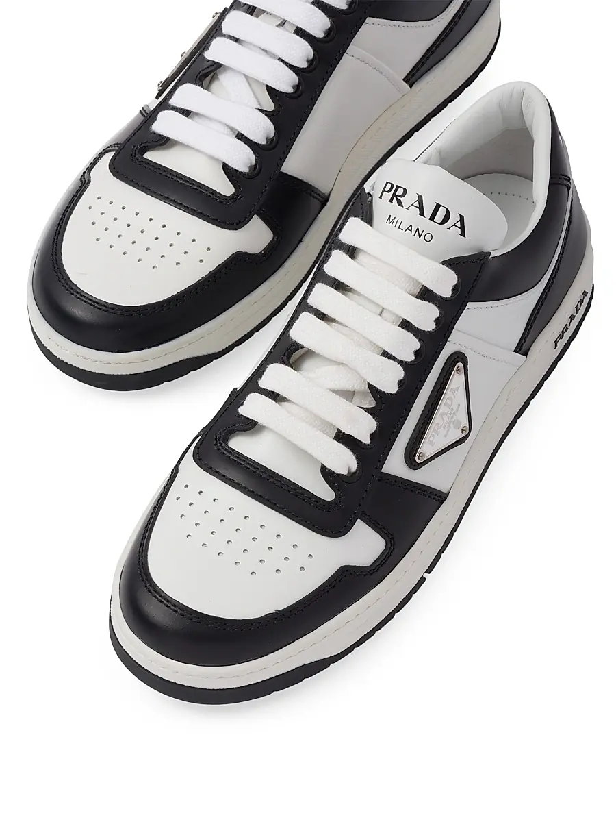 Prada Women's Downtown Perforated Leather Sneakers | Thumbnail 5 Prada Women's Downtown Perforated Leather Sneakers | Thumbnail 5