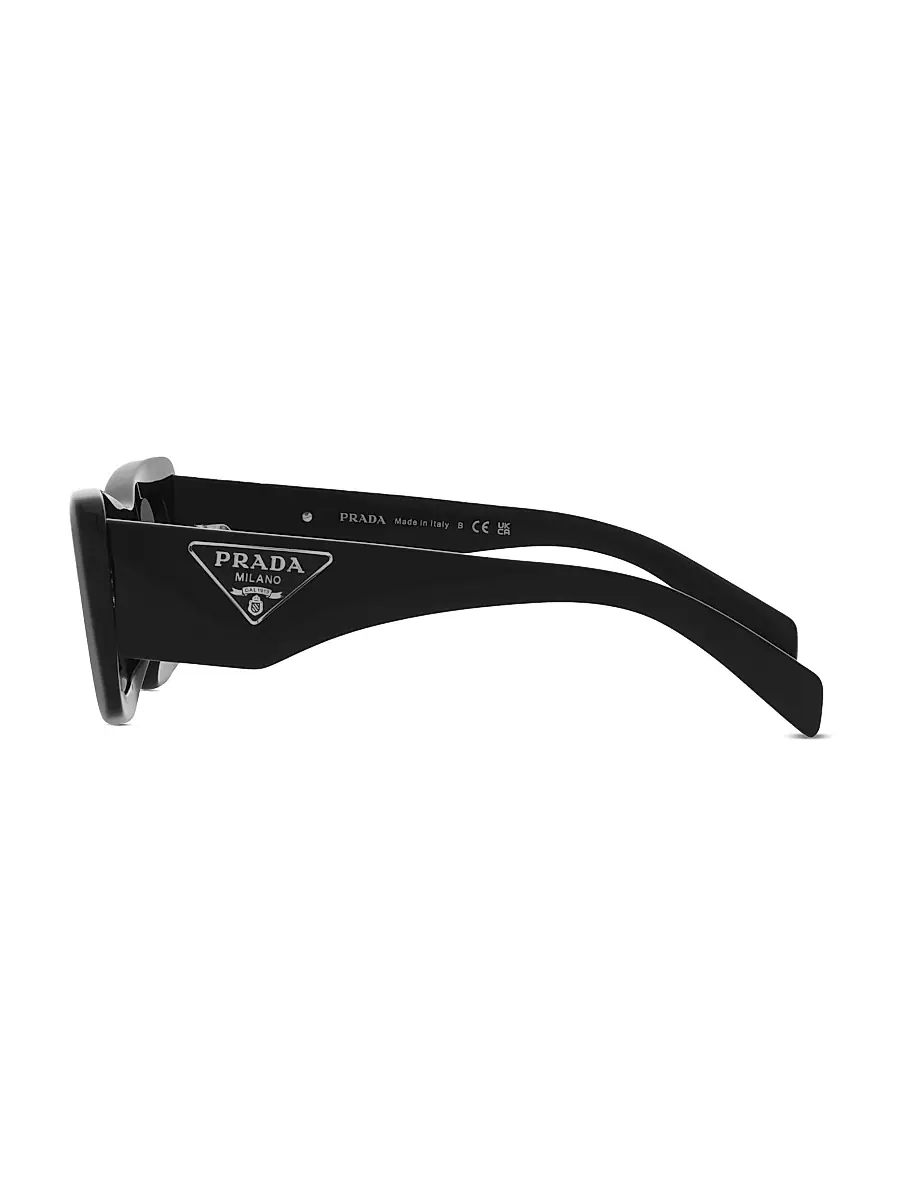 Prada Women's 50MM Rectangular Sunglasses - Black | Thumbnail 5