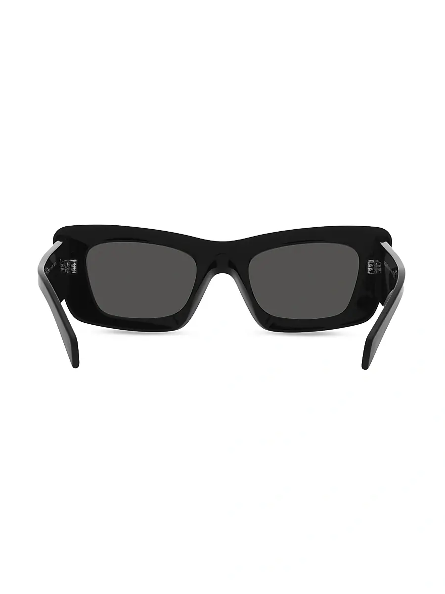 Prada Women's 50MM Rectangular Sunglasses - Black | Thumbnail 8