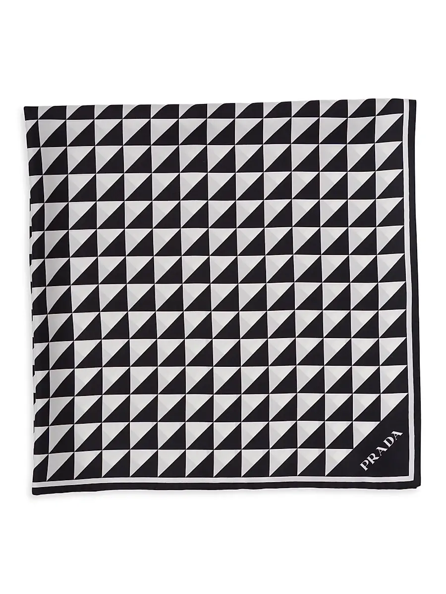 Prada Women's Printed Silk Twill Scarf 90x90 | Thumbnail 2