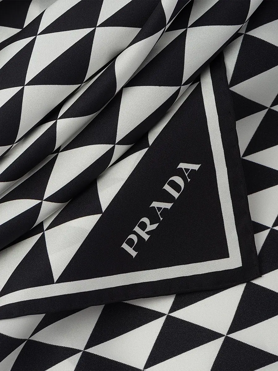 Prada Women's Printed Silk Twill Scarf 90x90 | Thumbnail 3