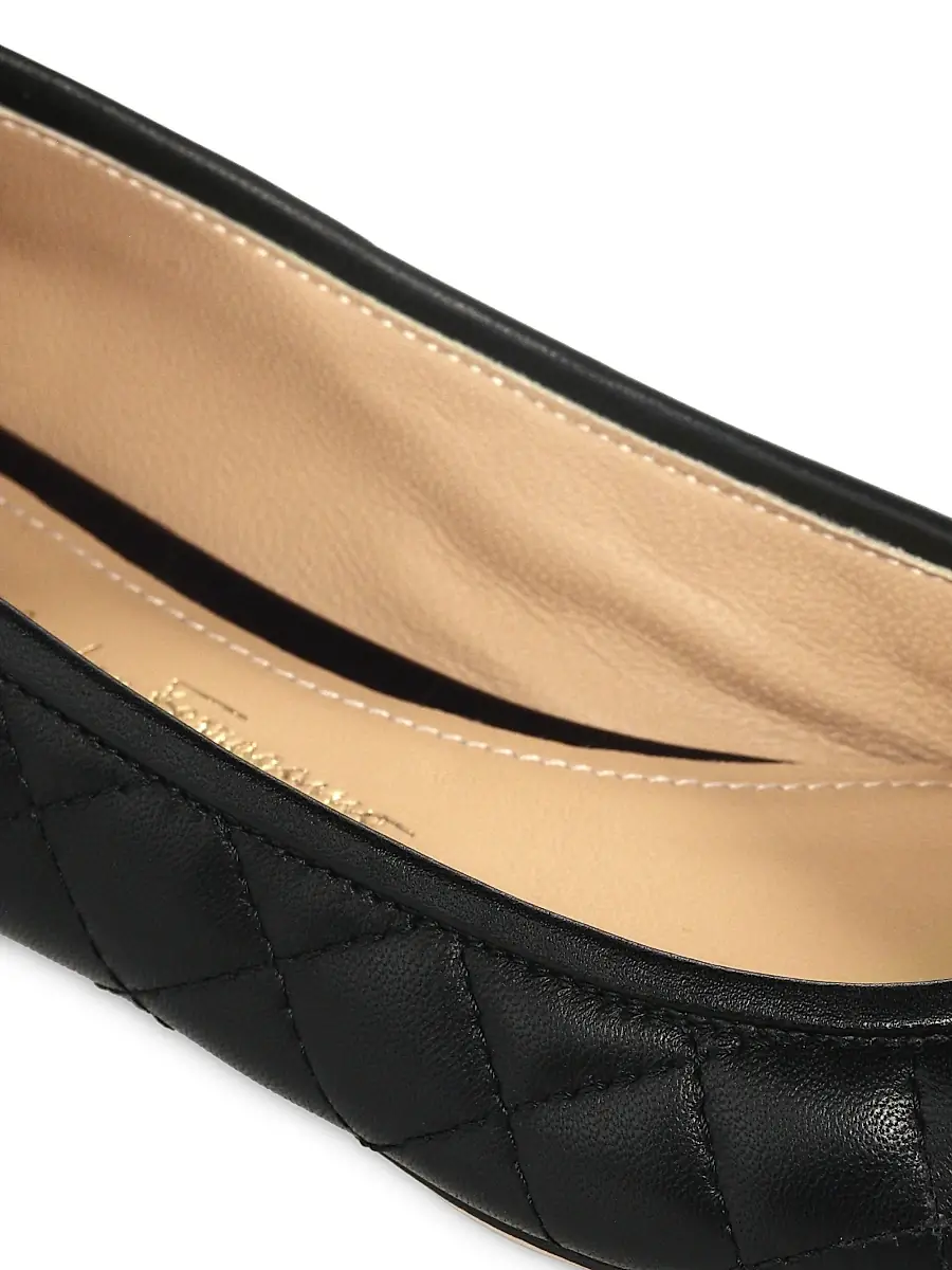 Ferragamo Women's Varina Quilted Leather Ballet Flats | Thumbnail 6 Ferragamo Women's Varina Quilted Leather Ballet Flats | Thumbnail 6