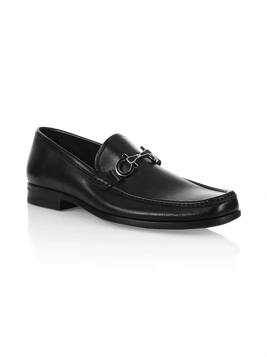Ferragamo Men's Chris Horse-Bit Leather Loafers | Thumbnail 2 Ferragamo Men's Chris Horse-Bit Leather Loafers | Thumbnail 2