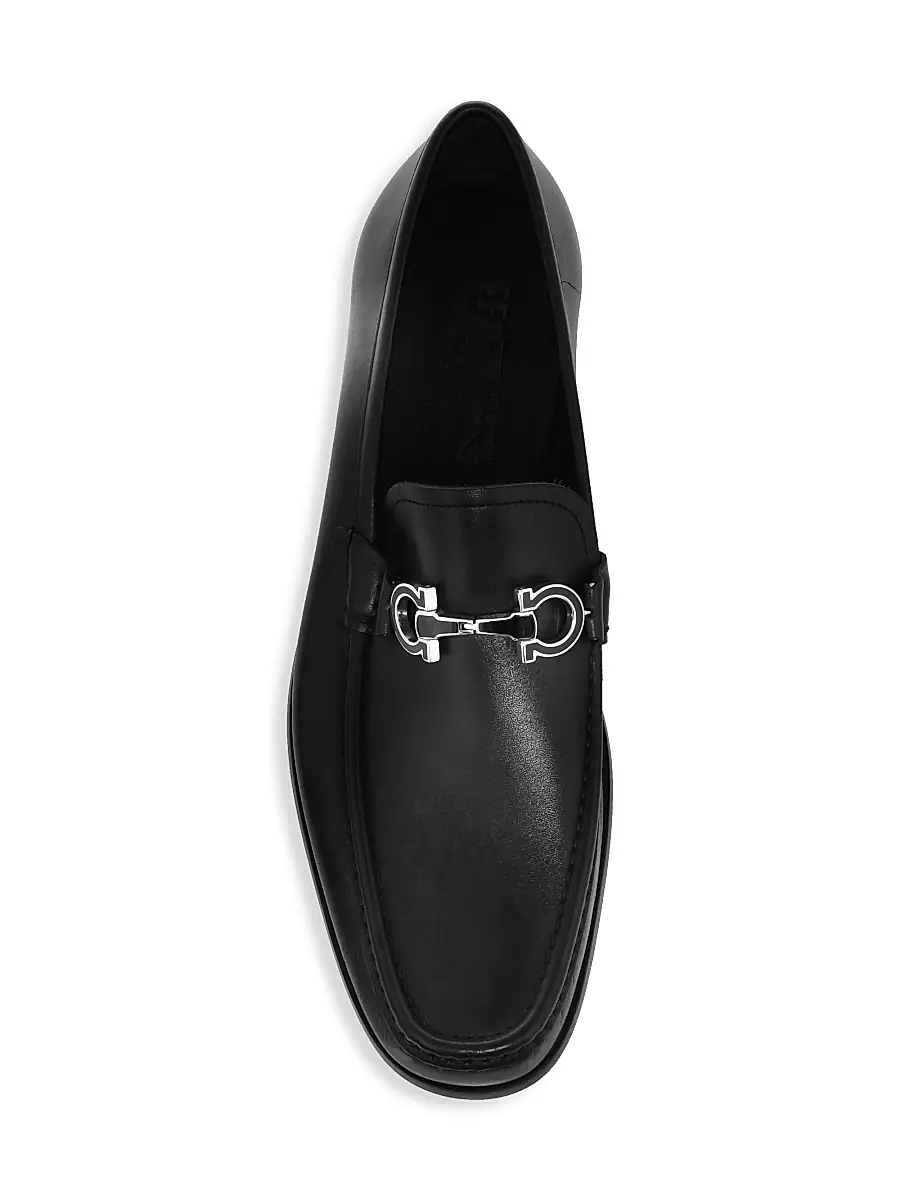 Ferragamo Men's Chris Horse-Bit Leather Loafers | Thumbnail 5 Ferragamo Men's Chris Horse-Bit Leather Loafers | Thumbnail 5
