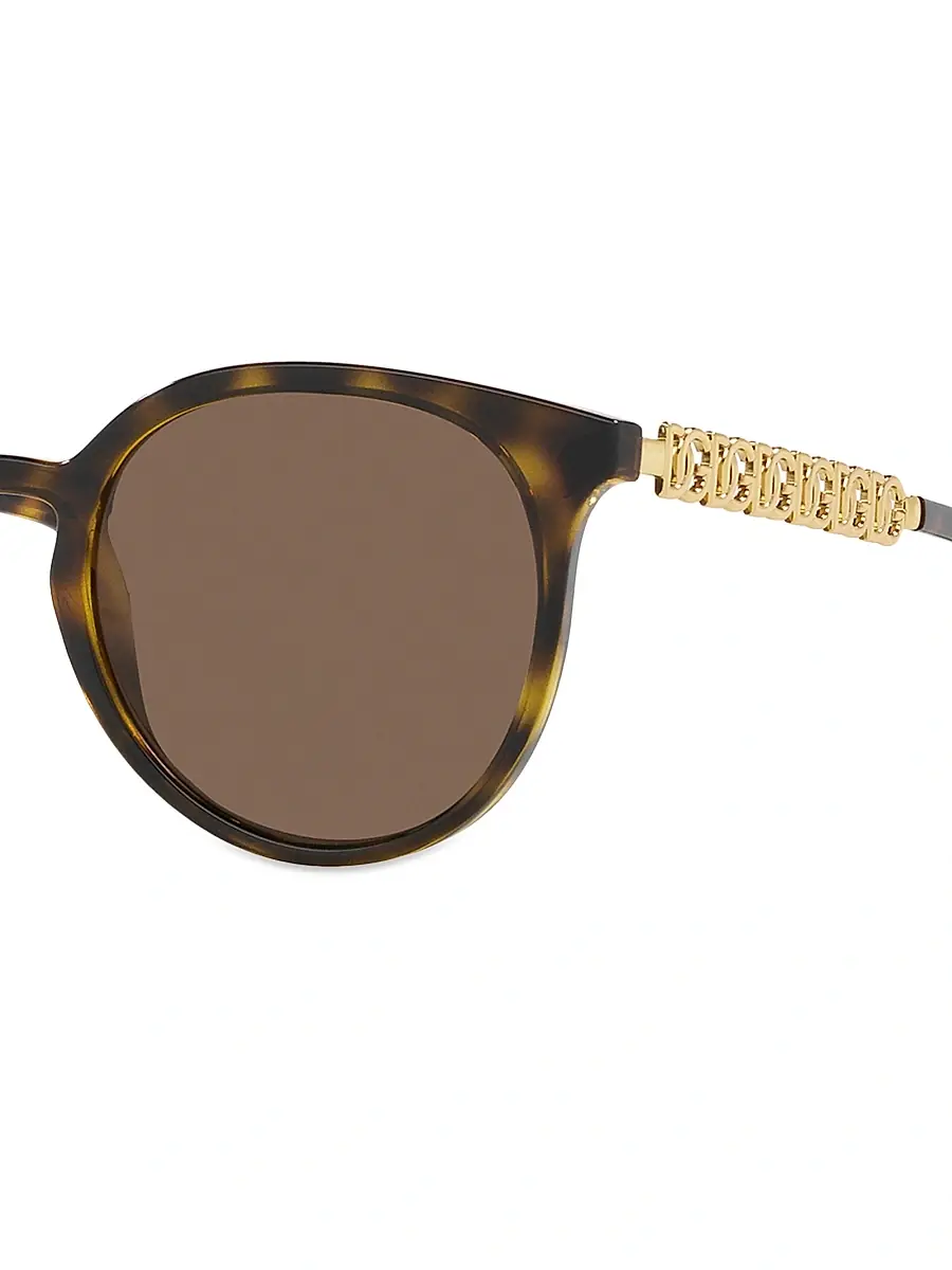 Dolce & Gabbana Women's 52MM Round Sunglasses - Havana | Thumbnail 3 Dolce & Gabbana Women's 52MM Round Sunglasses - Havana | Thumbnail 3