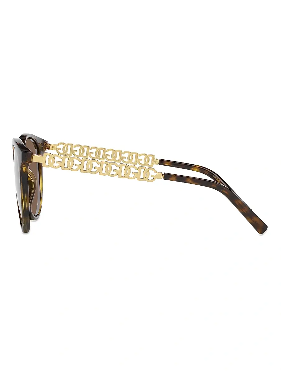 Dolce & Gabbana Women's 52MM Round Sunglasses - Havana | Thumbnail 4 Dolce & Gabbana Women's 52MM Round Sunglasses - Havana | Thumbnail 4