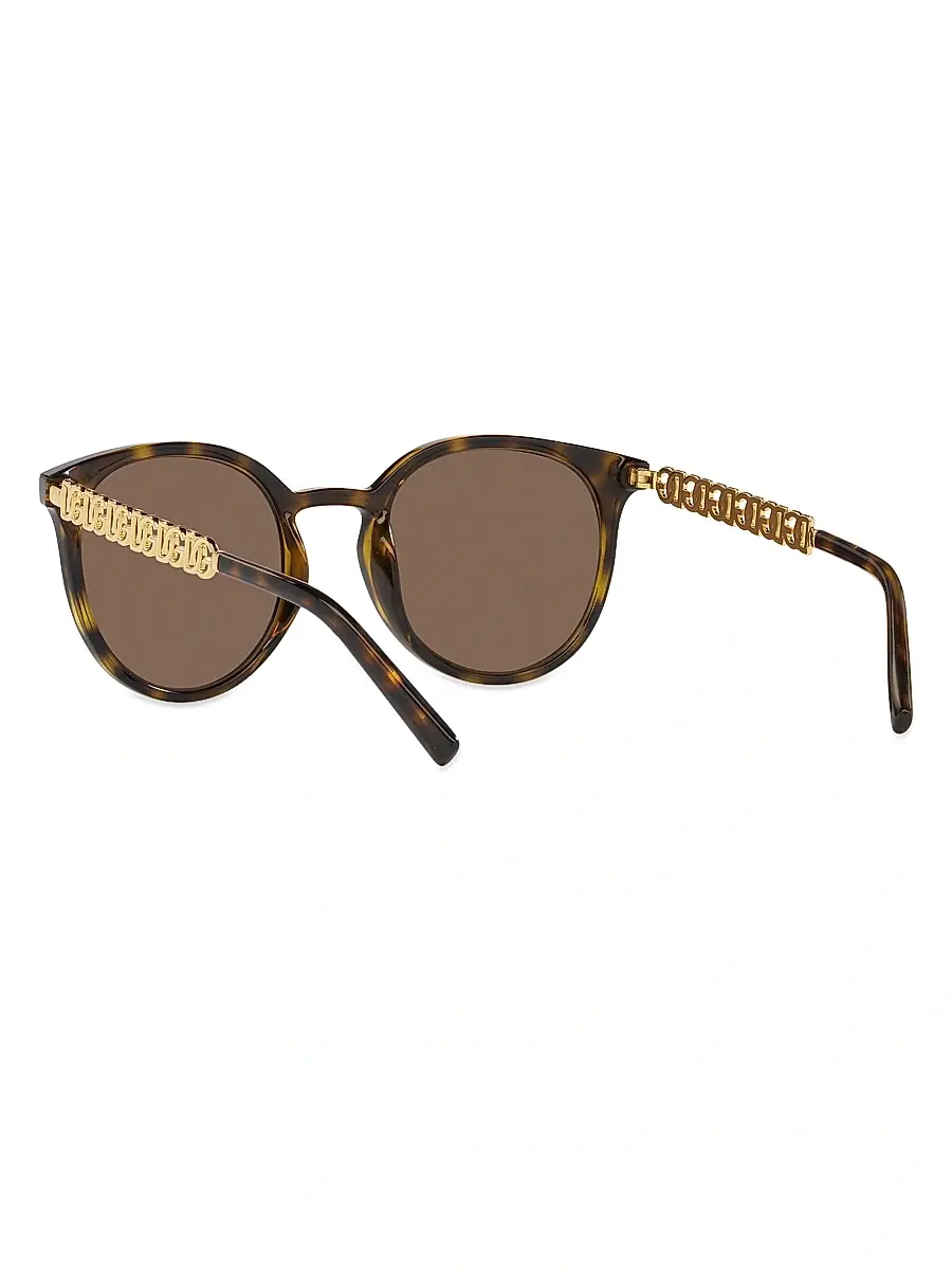 Dolce & Gabbana Women's 52MM Round Sunglasses - Havana | Thumbnail 6 Dolce & Gabbana Women's 52MM Round Sunglasses - Havana | Thumbnail 6