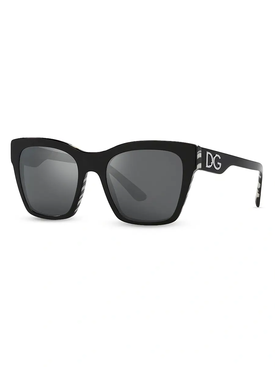 Dolce & Gabbana Women's 53MM Square Sunglasses - Grey Mirror | Thumbnail 2 Dolce & Gabbana Women's 53MM Square Sunglasses - Grey Mirror | Thumbnail 2