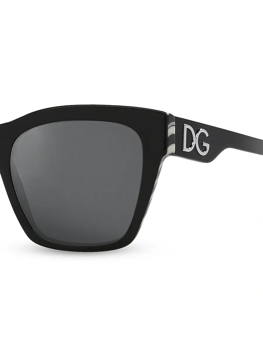 Dolce & Gabbana Women's 53MM Square Sunglasses - Grey Mirror | Thumbnail 3 Dolce & Gabbana Women's 53MM Square Sunglasses - Grey Mirror | Thumbnail 3