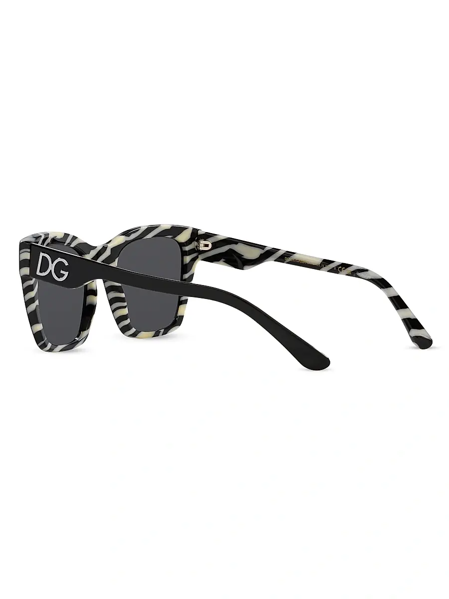 Dolce & Gabbana Women's 53MM Square Sunglasses - Grey Mirror | Thumbnail 5 Dolce & Gabbana Women's 53MM Square Sunglasses - Grey Mirror | Thumbnail 5